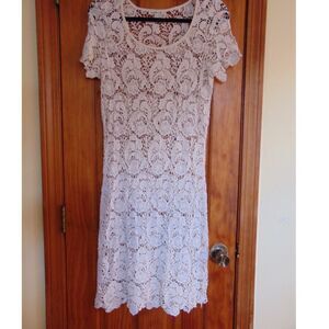 Lace Dress by Charlotte Russe, Cream, SZ Lg Fits Med,